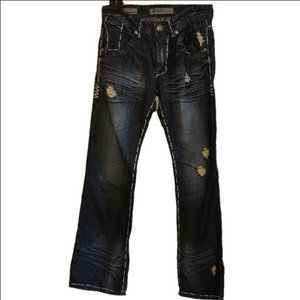 Division E ( From The Buckle) Men's Distressed Blue Jeans, Size 31.